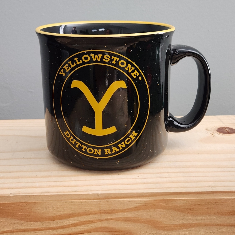 Yellowstone Dutton Ranch Cowboy Black Ceramic Mug - Beth, Rip, Kayce, Western